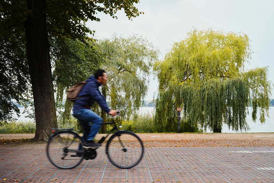Fietspad in Hamburg, DE