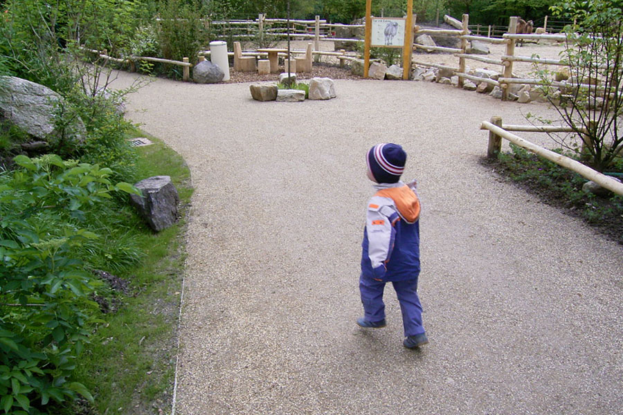 Bezoekersroutes in de dierentuin van Münster, DE